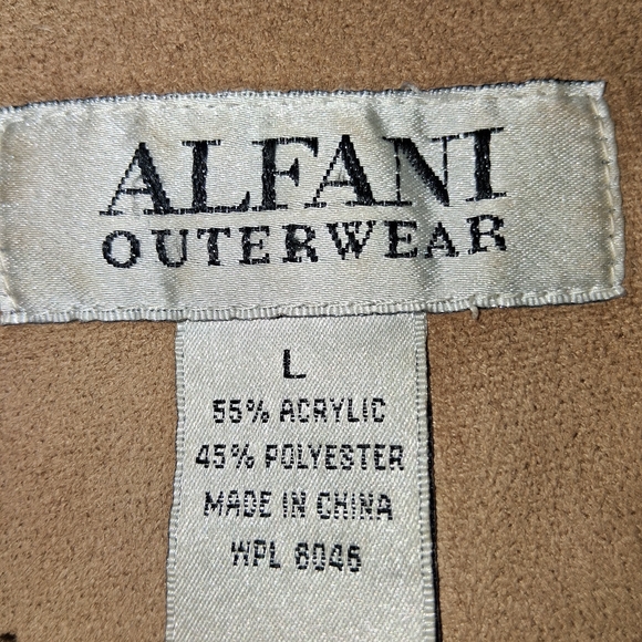 Alfani Outerwear Women Size L Tan Teddy Jacket with Faux Fur Accents - Picture 2 of 16